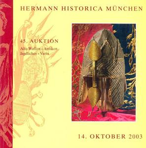 Hermann Historica Catalog 14  oktober   2003, 360 pages. Price 20 euro