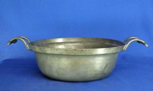A very nice 19th Century German antique Pewter Fruit Bowl, by CARL FINCK (MAINZ) wide incl.grips 41 cm. Price 180 euro