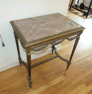 A very nice antique 19th Century French Table with a marmor blade, heigth 75 cm, wide 72 x 51 cm. Price 575 euro
