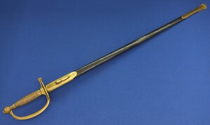 A fine antique American Civil War Model 1840 Ames NCO Sword dated 1864 with leather scabbard. Length 100 cm. In very good condition. Price 875 euro