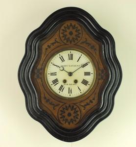 A very nice 19th century antique French wall Clock signed Friry Laurent a Bar  Le Duc.height 51 cm. Price 875 euro