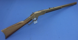 A very nice and scarce antique American Winchester model 1873 rifle in .22 short Caliber and 24 inch Octagonal Barrel with clear address. In very good condition. Price 4.150- euro