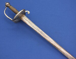 A very nice antique 17th century European Walloon Sword with Running Wolf mark on the blade, length 103 cm, in very good condition. Price 2.800 euro