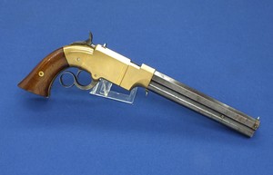 An antique outstanding American Volcanic No2 Navy lever action pistol by the New Haven Arms Co. .41 caliber, 8 inch barrel. In very good condition.