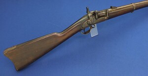 An US Needham Conversion to Breechloading of Model 1861-63 Percussion Rifle-Musket. Lock marked Bridesburg and dated 1863. Caliber 58 centerfire. 37 inch barrel. Length 142cm. In very good condition. 