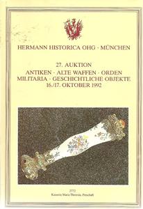 The Hermann Historica Auction Catalogue 16&17 October 1992. Price 25 euro