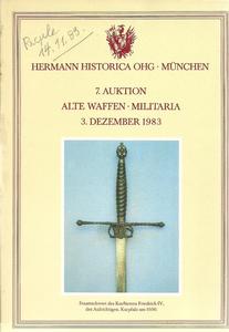 The Hermann Historica Auction Catalogue 3 December 1983. Price 15 euro