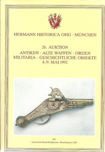 The Hermann Historica Auction Catalogue 8&9 May 1992. Price 25 euro