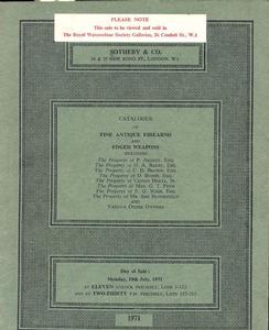 Sotheby's Catalog 19 july 1971, 65 pages. Price 20 euro