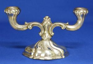 A very nice Silver Two Light Candelabra, height 11 cm, in very good condition. Price 125 euro reduced to 89 euro