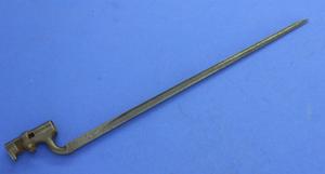 A very nice antique English Socket Bayonet length 52 cm, socket bore 19,5 mm, with damage on the ring, Price 85 euro