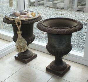 A very nice antique pair of two Garden Vases, heigth 45 cm,. Price 400 euro