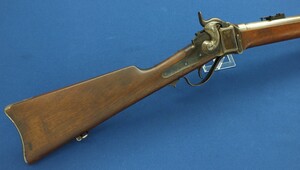 A fine and scarce antique American Springfield Altered Sharps Model 1870 first type Military Trials Rifle in 50/70 caliber. Only 700 made. In near mint condition. Price 7.150 euro.