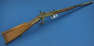 A fine antique American Civil War 5th type Burnside model of 1864 Breechloading percussion Carbine in 54 caliber. Length 100cm. In near mint condition. Price 4.650 euro.