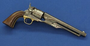 A fine antique American Civil War Colt Model 1860 Army percussion revolver. 6 shot 44 caliber, 8 inch barrel with New York address. Length 37cm. In very good condition.