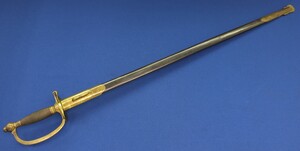 A fine antique American Civil War Model 1840 Emerson & Silver NCO Sword dated 1863 with metal scabbard. Length 100 cm. In very good condition. Price 850 euro