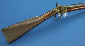 A fine antique American Civil War Smith Breechloading Percussion Carbine. 50 caliber, half 21-5/8 round/octagonal Barrel. In near mint condtion. Price 4.450 euro.