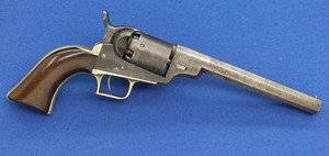 A fine antique American Colt  Model 1848 Baby Dragoon percussion revolver, .31 caliber, 5 shot, 6 inch barrel, length 29,5 cm, in very good condition. 