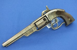 A fine Antique American Savage Revolving Fire-Arms Company, Middletown, Conn. Navy Model 6 shot percussion revolver. Length 38cm, .36 caliber. In very good condition.