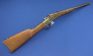 A fine antique American U.S Remington Rolling Block 50 caliber Rimfire Carbine with 20 inch round barrel. In very good condition. Price 1.550 euro