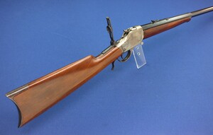 A fine antique American Winchester Model 1885 High Wall Single Shot Rifle. 32-40 caliber, 30 inch part octagon/part round barrel,  numbered 