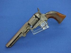 A fine antique  Colt Model 1849 5 Shot Pocket Percussion Revolver with two line New York address with dash style finials, .31 caliber, 5