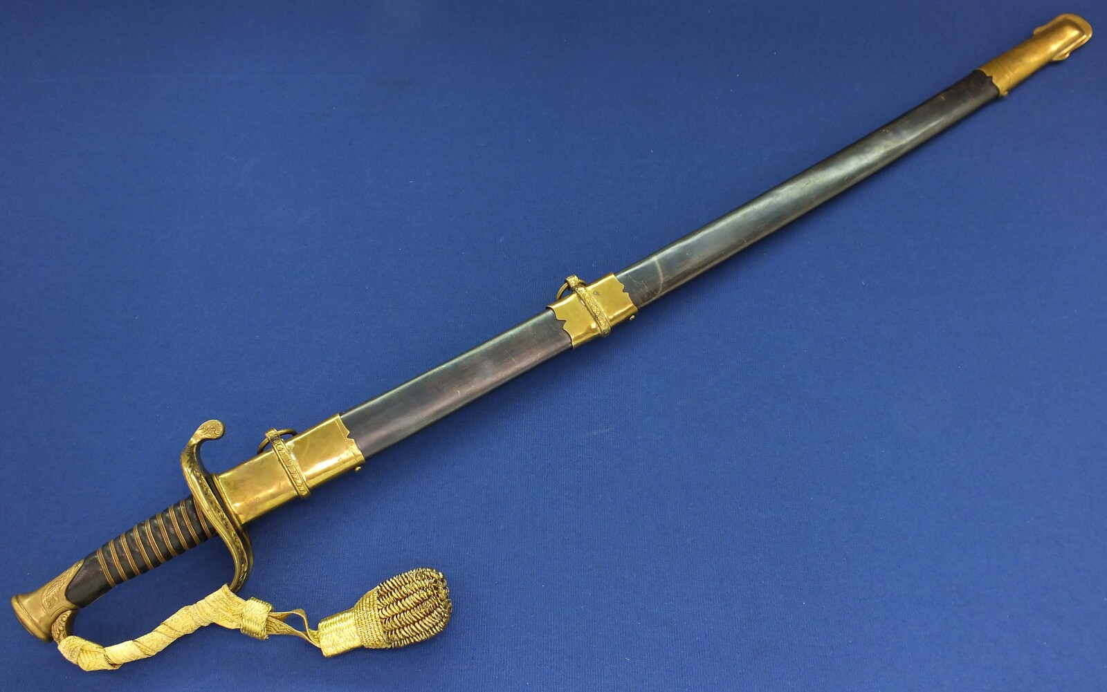 19th Century US Navy Brass-hilted Officer's Sword - Horstmann