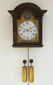 A German antique Wall Clock, signed and dated JB  ID  1793 ESCHWEILER, 29 cm high.. Price 3.450 euro