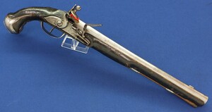 A German Saxony Zella-Mehlis(Suhl) Cavalry Flintlock Pistol circa 1700. Caliber 16mm. Length 53cm. In very good condition. 