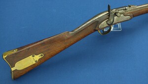 A rare antique American Civil War First type Merrill breechloading percussion Carbine. Caliber 54, 22,1/8 inch barrel. Length 94cm. In very good condition. 