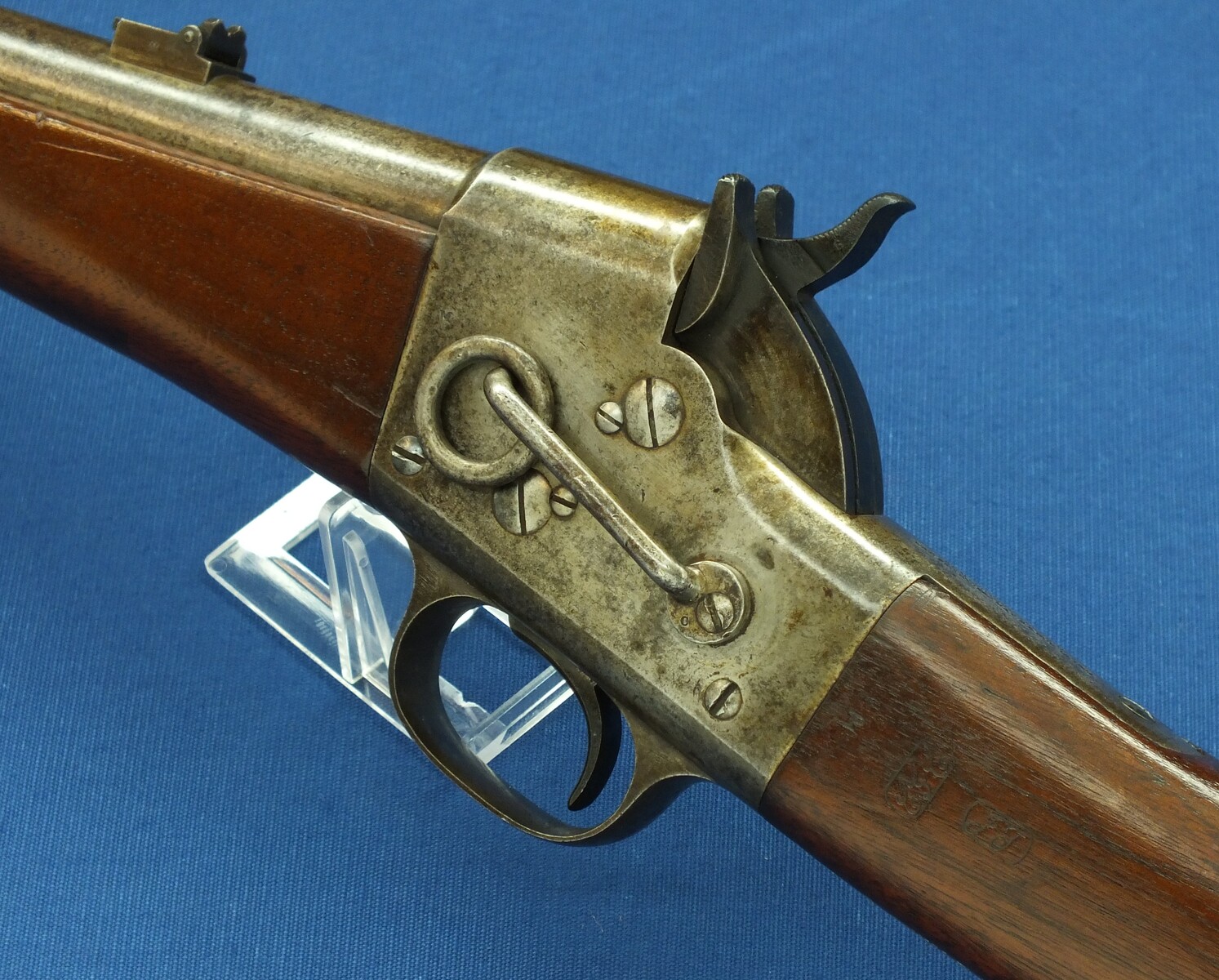 A scarce antique American martially marked US Contract Remington Single Shot Breech-loading 