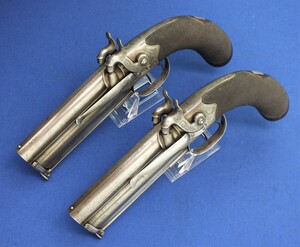 A very  fine antique Irish Pair Double Barreled 