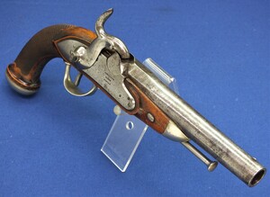 A very interesting unknown Antique  Berlin Silver  mounted military percussion pistol French Model Officer Pistol M 1816,  by A.FRANCOTTE A LIEGE,  caliber 16 mm, length 37 cm, in very good condition. Price 875 euro
