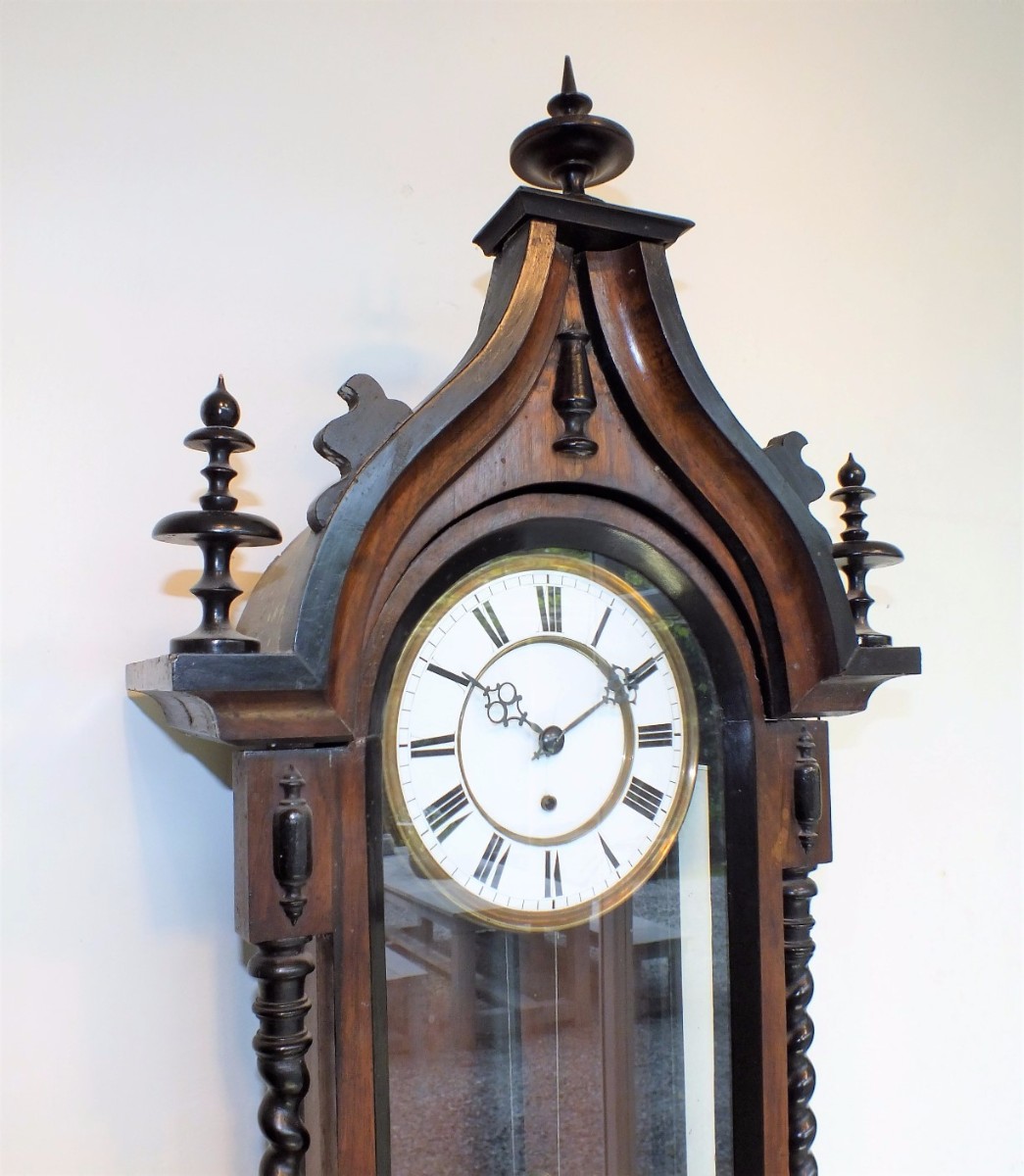 A very nice 19th Century German Wall Clock by Gustav Becker,  height 120 cm, Price 950 euro.