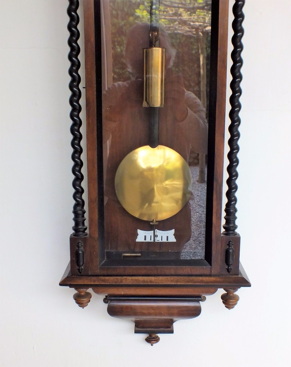 A very nice 19th Century German Wall Clock by Gustav Becker,  height 120 cm, Price 950 euro.