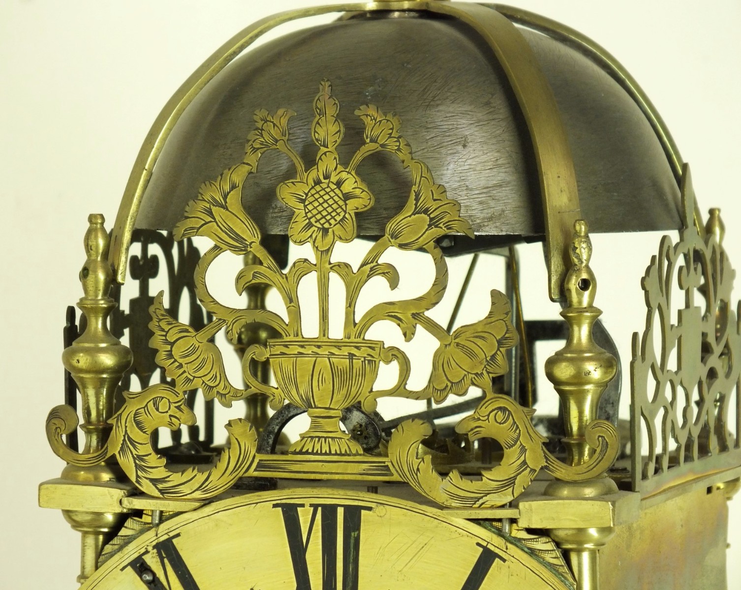 A very nice antique 18th Century French Brass Lantern Clock by