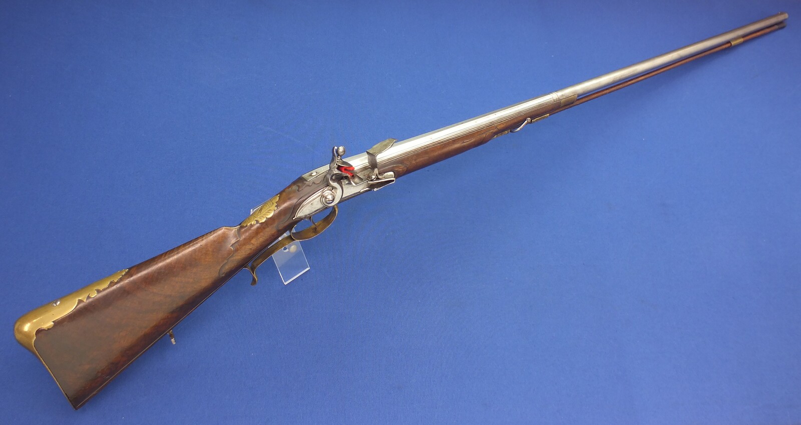 A very nice antique 18th Century German Flintlock Gun, caliber 15 mm smooth, length 145 cm, provenance the German Noble Family Thurn & Taxis - Castle Regensburg, in very good condition. Price 2.800 euro