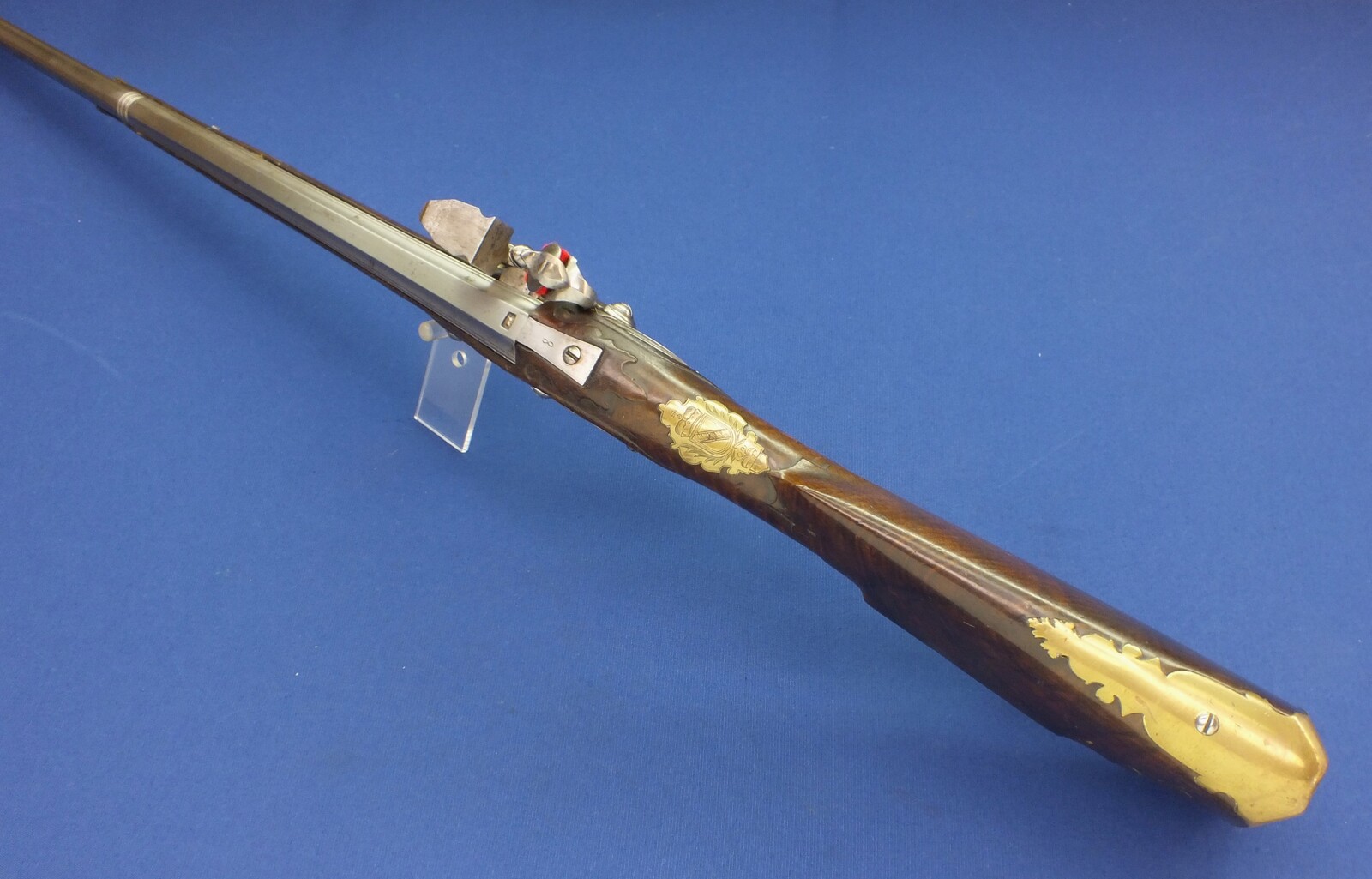 A very nice antique 18th Century German Flintlock Gun, caliber 15 mm smooth, length 145 cm, provenance the German Noble Family Thurn & Taxis - Castle Regensburg, in very good condition. Price 2.800 euro