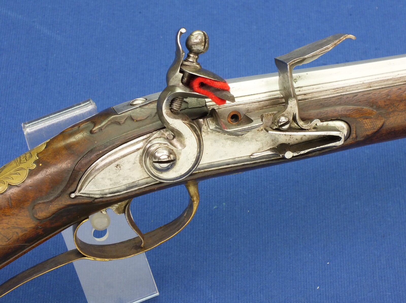 A very nice antique 18th Century German Flintlock Gun, caliber 15 mm smooth, length 145 cm, provenance the German Noble Family Thurn & Taxis - Castle Regensburg, in very good condition. Price 2.800 euro