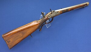 A very nice antique 19th Century English Percussion Sporting Rifle, caliber 12 mm rifled, length 81 cm, in very good condition. Price 1.650,- euro