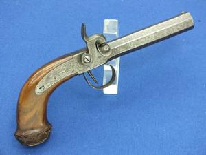 A very nice antique 19th Century probably French Percussion Pistol marked 'BC