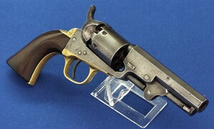 A very nice antique American Colt Model 1849 Pocket 6 shot 31 caliber Percussion Revolver. 4 inch barrel with one line New York address, in very good condition. Price 2.350 euro