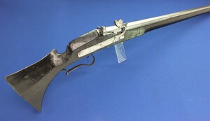 A fine antique 18th Century French Flintlock Blunderbuss, signed GOESIN A  PARIS, muzzle 37 mm, length 70 cm, in very good condition. Price 4.250 euro  - Long Guns - Bolk Antiques