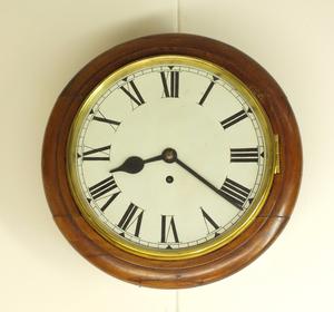 A very nice antique English 19th Century Pub Clock. diameter 33 cm