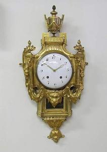 A very nice antique French 18th century Louis XVI gilt-bronze Cartel wall Clock signed by André Hory a Paris, with original gilding, height 83 cm. Price 5.500 euro