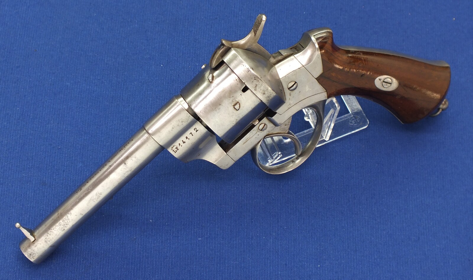 A very nice antique French Triple Action Pinfire Revolver Lefaucheux Model 1862, signed 
