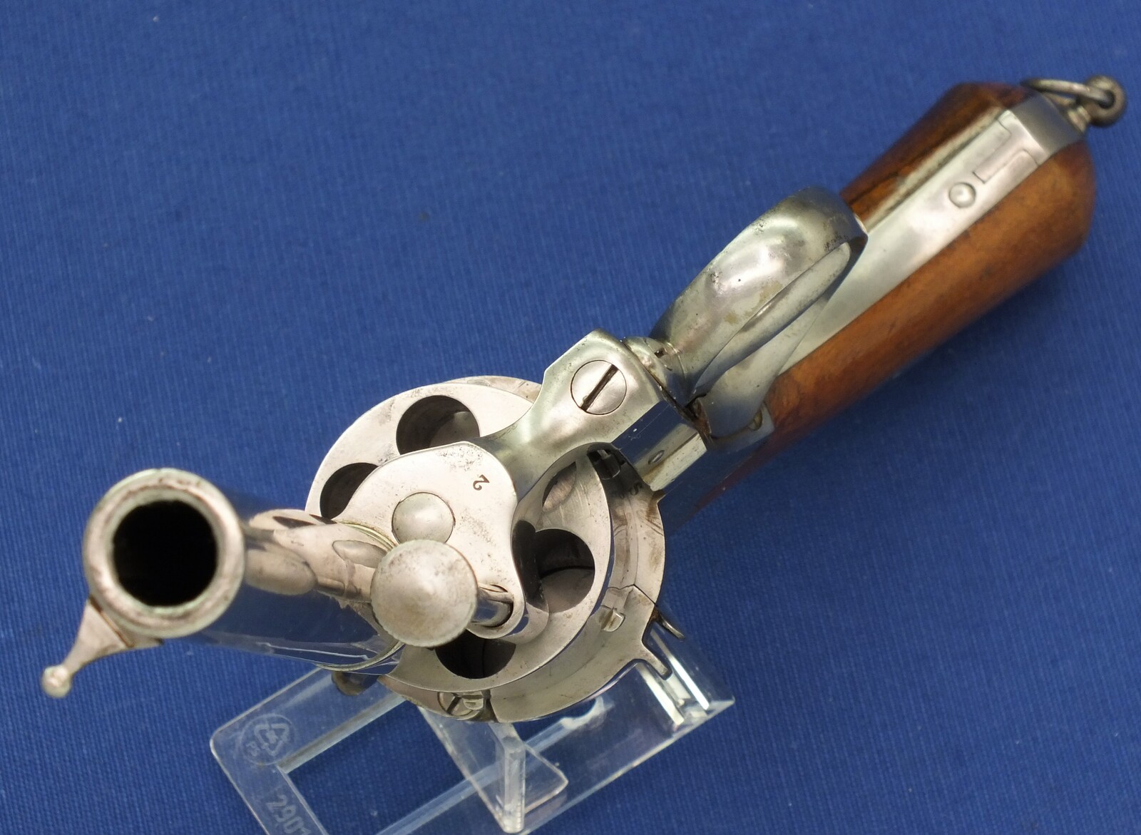 A very nice antique French Triple Action Pinfire Revolver Lefaucheux Model 1862, signed 