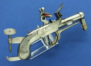 A very rare antique French Flintlock Trapgun, so called 