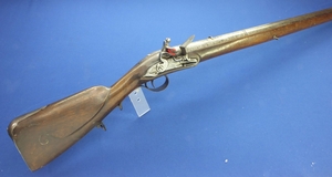 A very scarce antique Dutch Flintlock Rampart Rifle with  