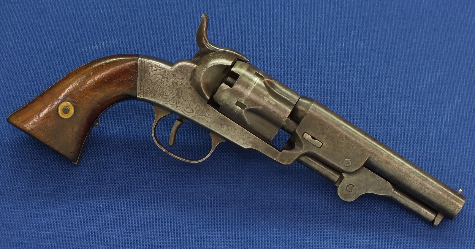American Bacon Mfg. Co. Second model Pocket 5 shot percussion Revolver. 31 Caliber, 4 inch barrel. Only 3000 made. Length 24,5cm. In very good condition. Price 1.250 euro.